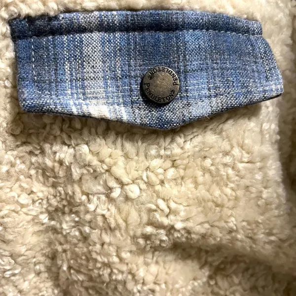 Pendleton Acrylic Pile Jacket Plaid Pocket Coat Womens Small New Teddy Bomber - Image 11