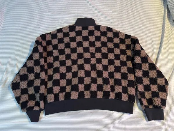 PINK Checkered Fleece Pullover - Image 5