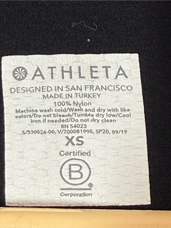 Athleta Black Long-Sleeve Crewneck Performance Tee, XS - Image 3