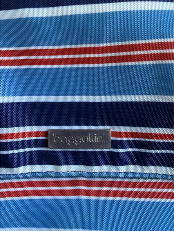 Baggallini Blue Multi-Color Stripe Crossbody Bag - Image 3