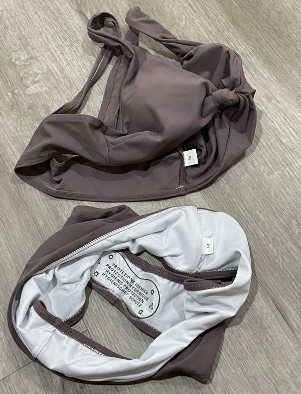 Dark lavender swimming suit set Size M - Image 3