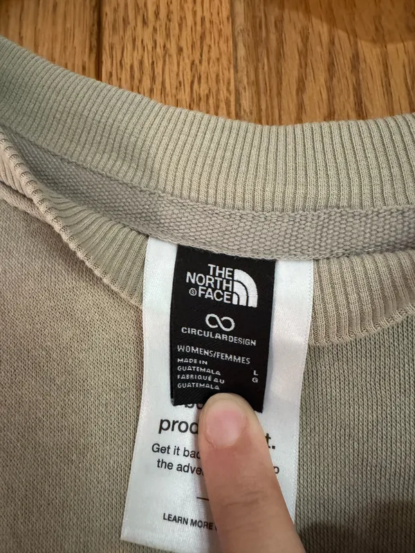 Sage Green The North Face Crewneck - Image 2