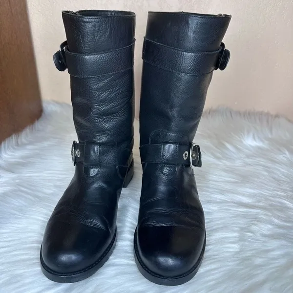 Stuart Weitzman Lotroops Moto Harness Boots Size 7 - Image 3
