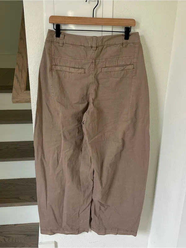 Free People We The Free Stand Up Barrel Chino Pants in Dusted Cocoa Brown NWT - Image 5