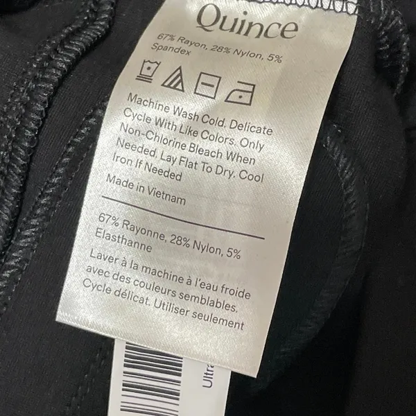 NEW Quince Women's Black High Waisted Pleated Flared Trouser Dress Pants Size S - Image 5