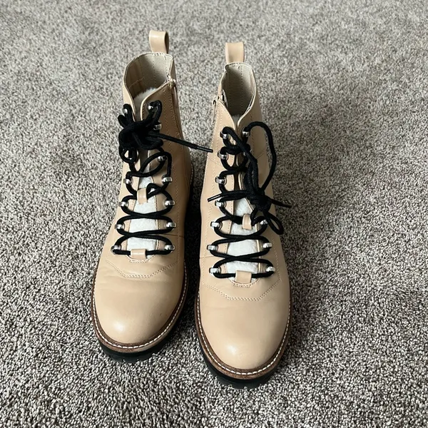 a new day Tan Lace-Up Ankle Boots - Image 2