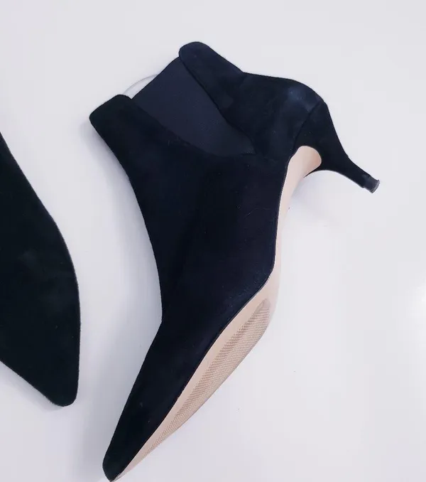 Zara Sapatu Suede Pointed Toe Ankle Booties - Image 5