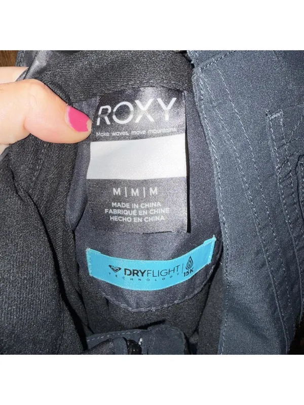 Roxy Women's Rideout Bib black snow bibs size M #snow #winter - Image 4