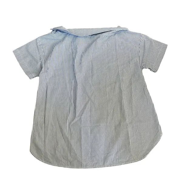 Earth Music & Ecology Striped Blue Womens Top - Image 2
