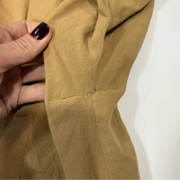 Veronica Beard Adavi Pleated Button-Front Dress Size 4 in Light Brown - Image 9