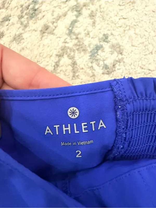 Athleta Go Anywhere Dress Size 2 Cobalt Blue Halter Knee Length - Image 4