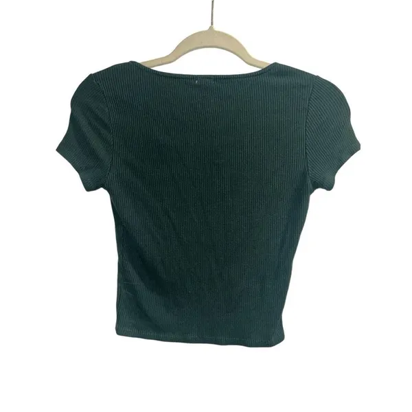 ✨Garage Ribbed Zipper Green Sz Small Tee✨ - Image 5