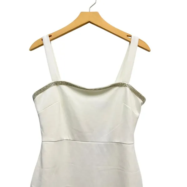 Lulus Glowing Allure White Rhinestone Sleeveless Bodycon Mini Dress size M NWT - Image 5
