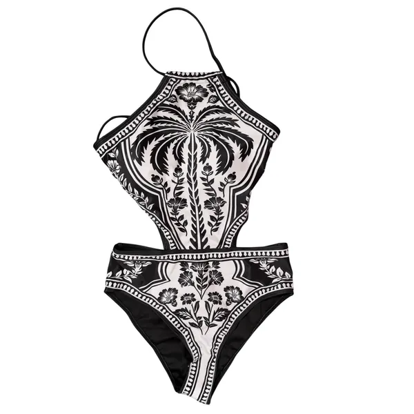 NWT SweatyRocks Tropical Print Halter One Piece Cut Out Swimsuit Small - Image 6