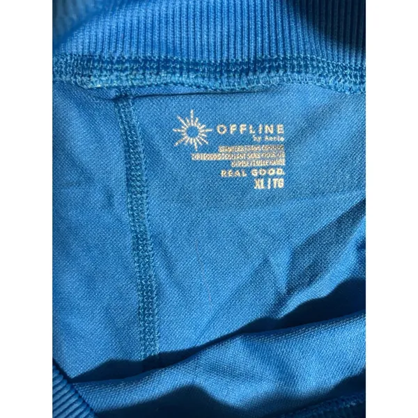 aerie Electric Blue Seamless Leggings Size XL - Image 2