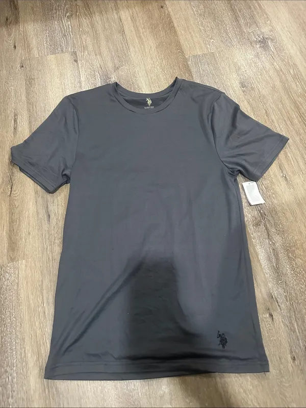 U.S. Polo Assn. Short Sleeve Crew Tee - Charcoal Gray - Image 2