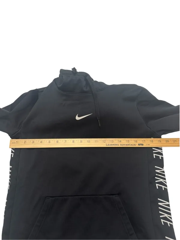 Nike Black Women's Hooded Pullover with Side Logo Tape - Image 8