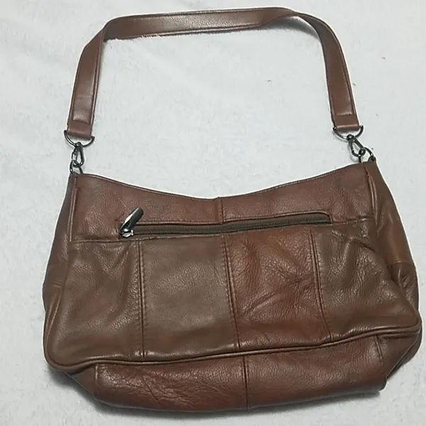 Transetter Brown Leather Shoulder Bag Brown - Image 2