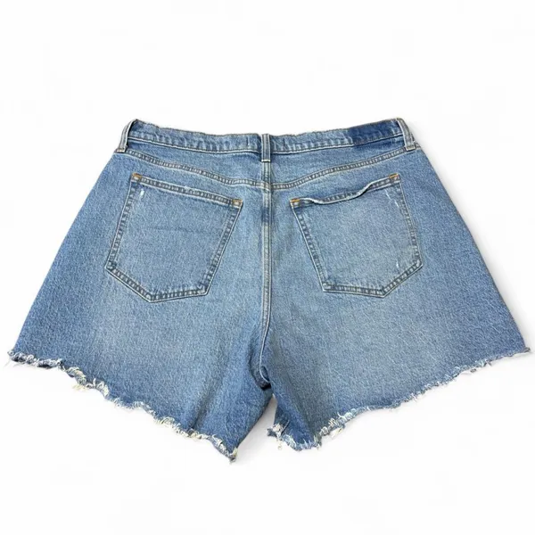 Abercrombie & Fitch The Dad Jean Shorts High Rise 33/16 Distressed Curve Denim - Image 5
