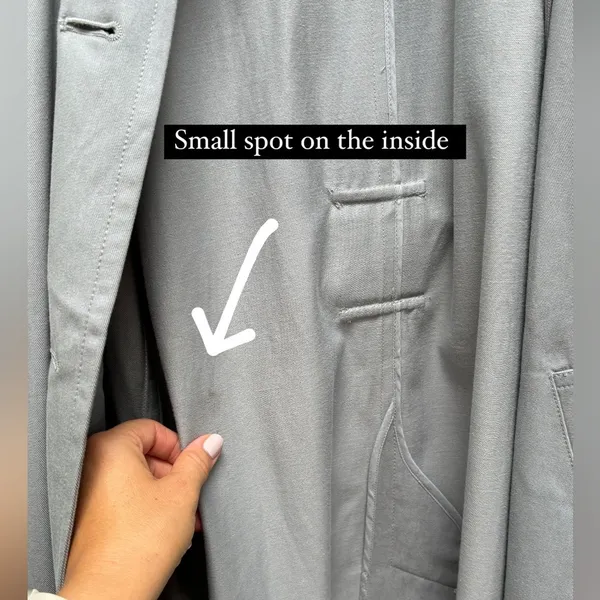 EVERLANE The Gathered Drape Trench Coat in Grey Small - Image 11