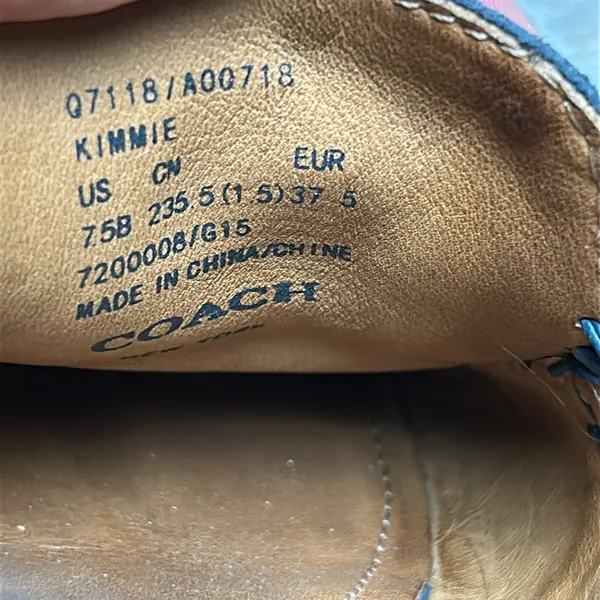Coach Blue Suede Loafers Size 7.5 B - Image 9
