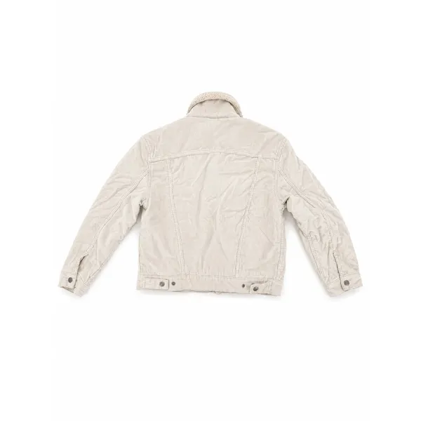 Levi’s Sherpa Collar Corduroy Trucker Jacket Cream Ivory Size Small - Image 2