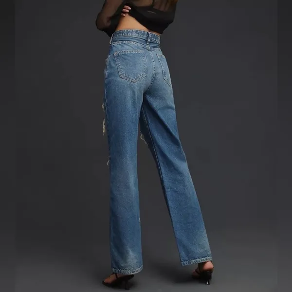 NWT Anthropologie Pilcro Joey High Rise Straight Jeans Size 27 - Image 7
