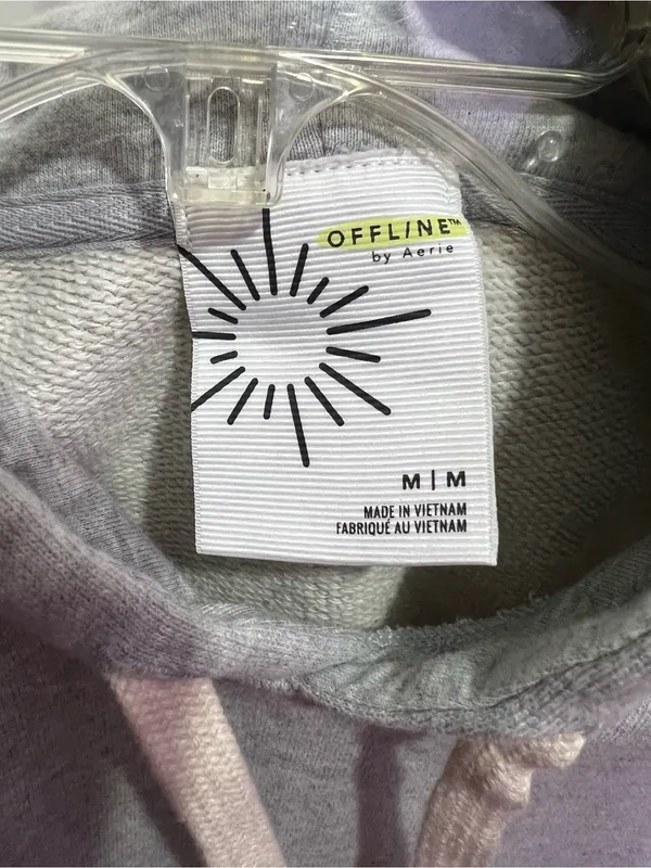 Offline by Aerie Sleeveless Gray Hooded Tank Top size M - Image 6