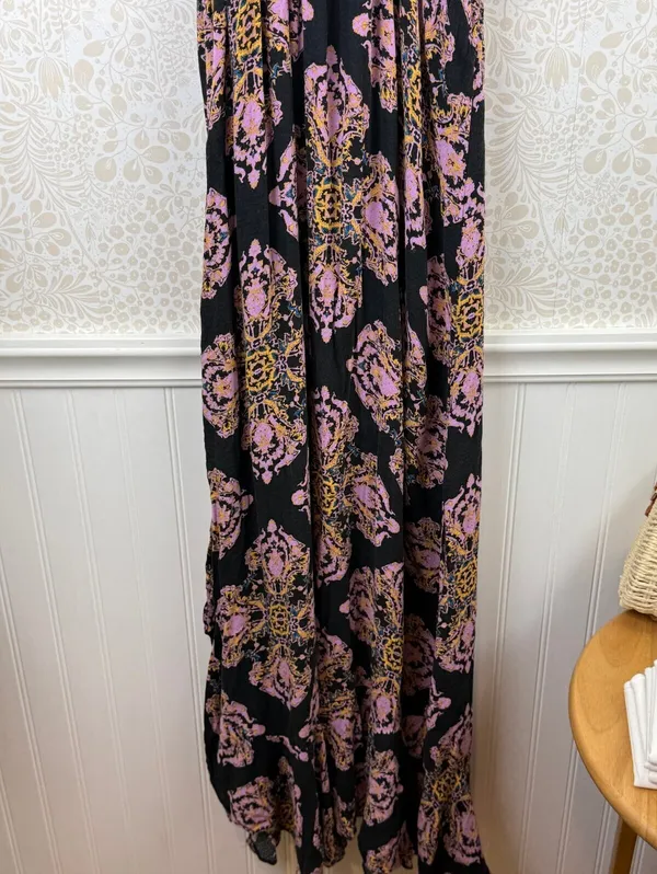 Free People Intimately Black and Pink That Moment Slip Maxi Dress - Size - Small - Image 7