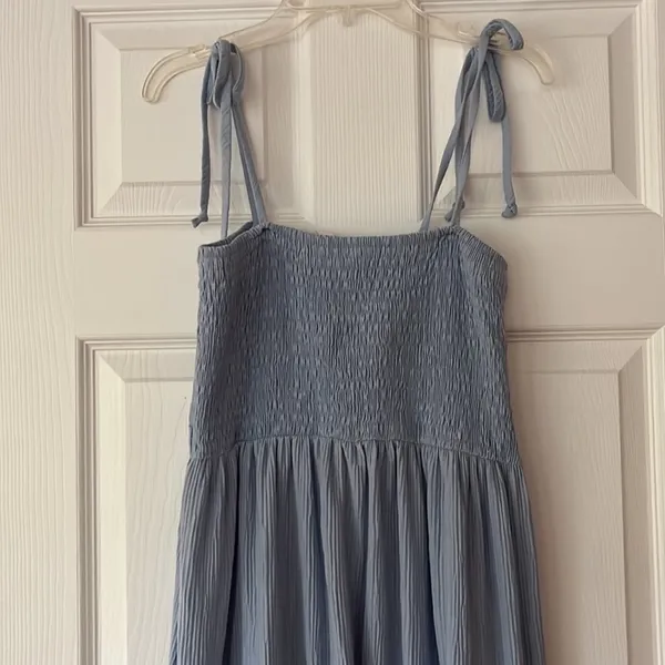 Pinkblush Maternity Blue Dress Adjustable Straps Size Medium - Image 2