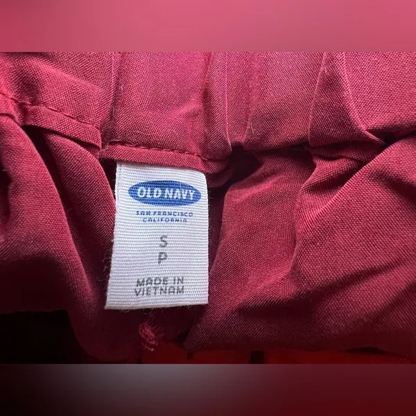 Old Navy Womens Strawberry Tropix High Rise Belted Paper Bag Pull-On Pants|Sz:S - Image 9