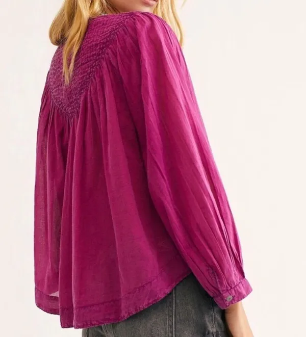 Free people we the free cool meadow button up blouse - Image 3