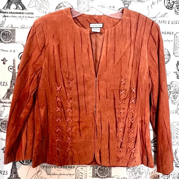Mythology Genuine Leather Jacket Sienna Lace-Up Details Size 4 NWT - Image 5