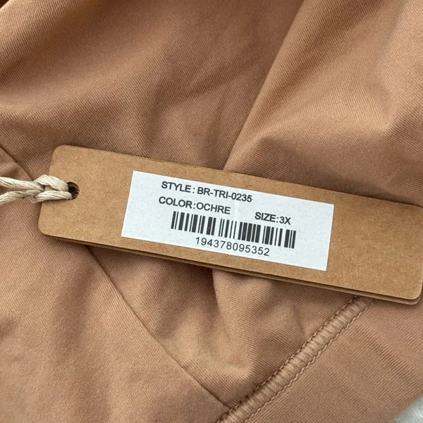 Skims Fits Everybody Crossover Bralette Ochre Size 3X - Image 8