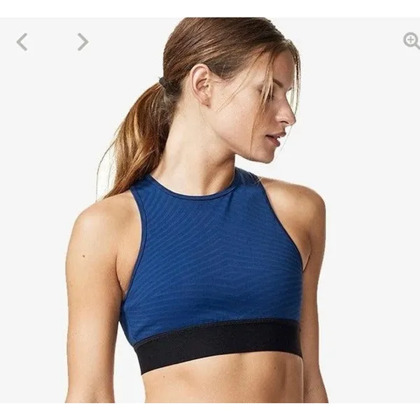 Vimmia X Energy Wave Crop Top Sz Large Blue Black - Image 5