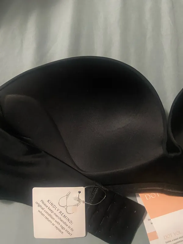 Black Strapless Bra Size 38 D - Image 2