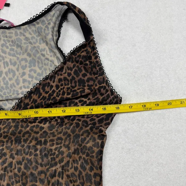 Edikted Leopard Print Sheer Mesh Tank Top Women’s Medium Y2K NWT - Image 6