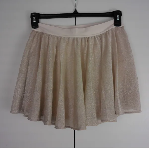 Offline by Aerie Real Me Metallic‎ Gold Pleated Tennis Skort Shimmer Mini L NWT - Image 2