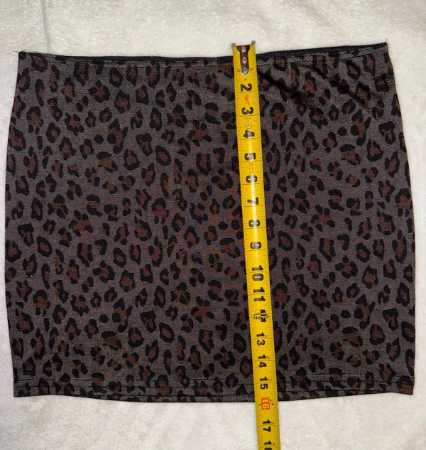 Forever 21 Skirt Mini brown leopard prints size Large - Image 3