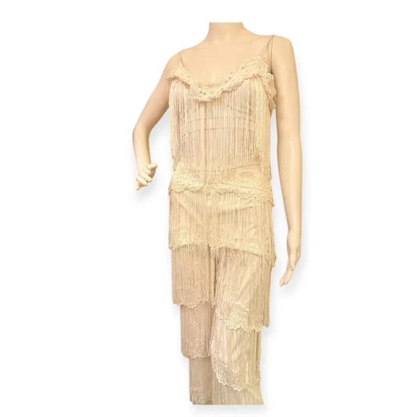 Miss Circle Fringe Set Tan Size XS - Image 3