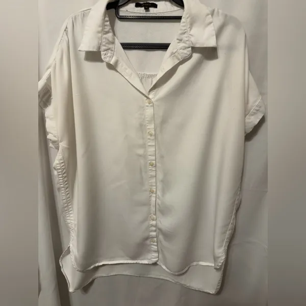 Quince White Vintage Wash Tencel Camp Shirt Women’s size medium - Image 7