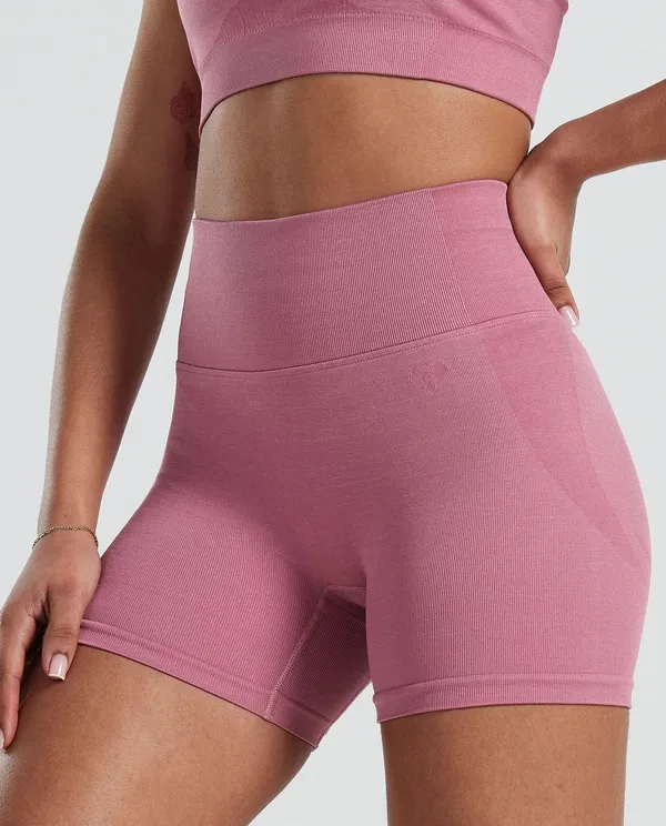 Women’s Best Motion Seamless Shorts in Heather Rose - Large - Image 2