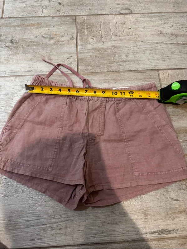 Cosmic Blue Love Purple Linen Drawstring Shorts - Image 6
