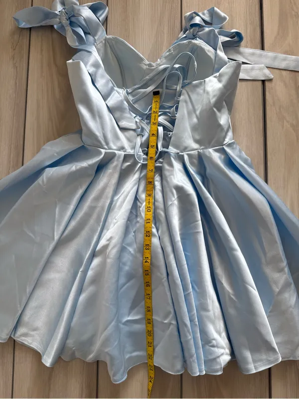 ABCDress Satin Cocktail Party Dress Blue Size 4 NWT - Image 8