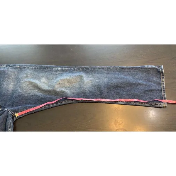 Abercrombie & Fitch Button Fly Jeans Women's 33x31 Blue Denim Wide Leg‎ USA VTG - Image 14