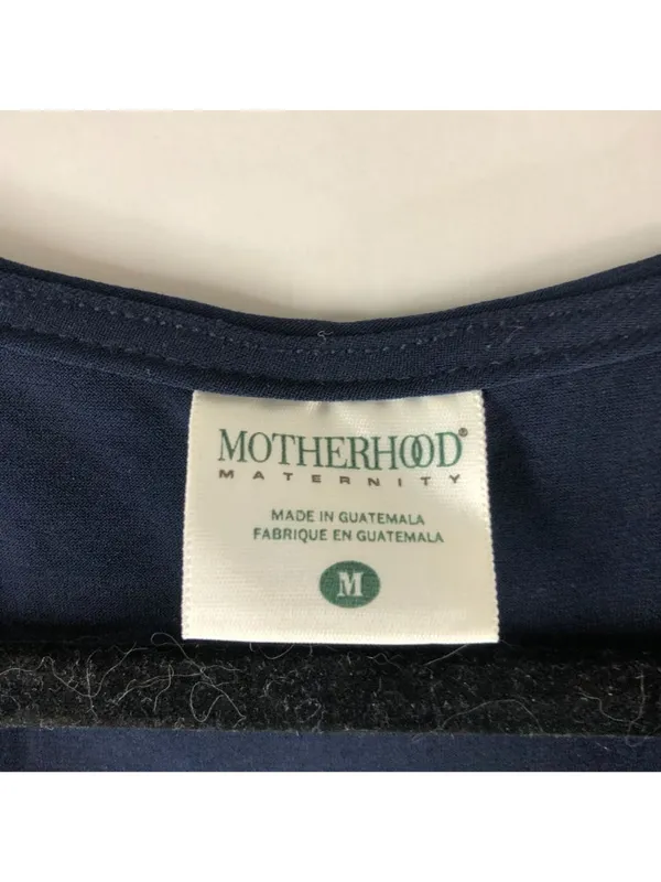Motherhood Maternity Navy Blue Sleeveless Top With Lace Trim Tie Waist Size M - Image 3
