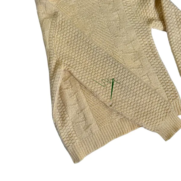 Vintage Walker Wool Blend Knit Turtleneck Sweater M Repair Project DIY - Image 5