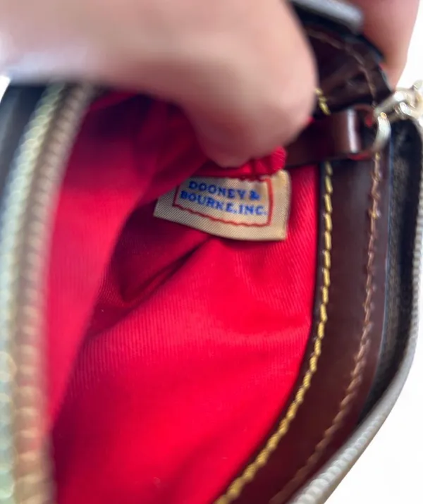 Dooney & Bourke Brown Leather Keychain Wallet #keychain - Image 4
