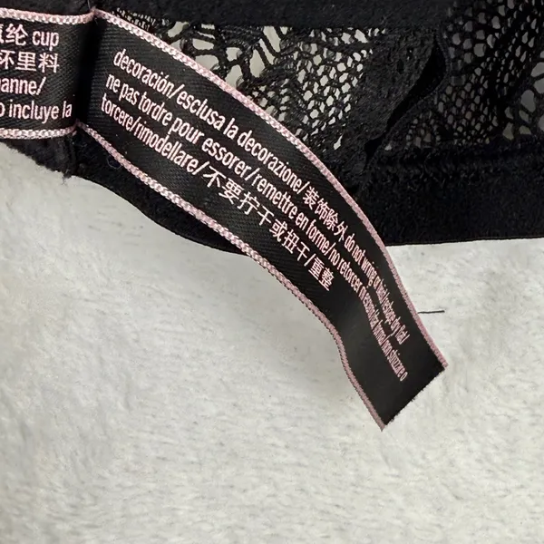 Victoria's Secret Very Sexy Black‎ Floral Lace High Neck Bralette Small - Image 7