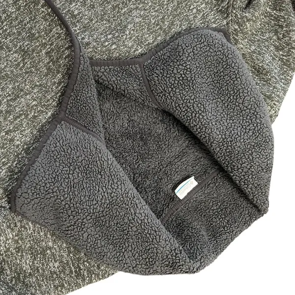 Columbia Sherpa Fleece Cardigan Gray Marled Cabin Core Gorpcore Cozy Jacket - Image 6